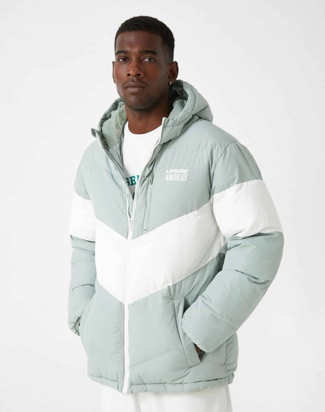 Hooded Inflatable Coat Printed Waterproof - Image 3