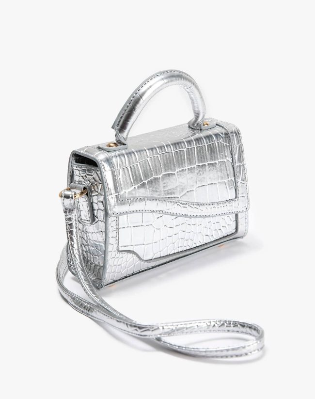 Women's Evening Dress Bag Diagonal Shiny Strap Lined - Image 3